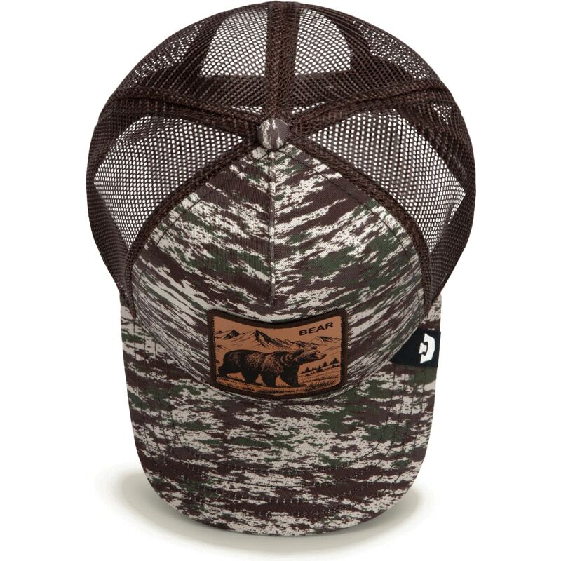 lippikset-kaareva-rekka-maastokuvio-snapback-engraved-bear-camo-glitch-the-farm-goorin-bros