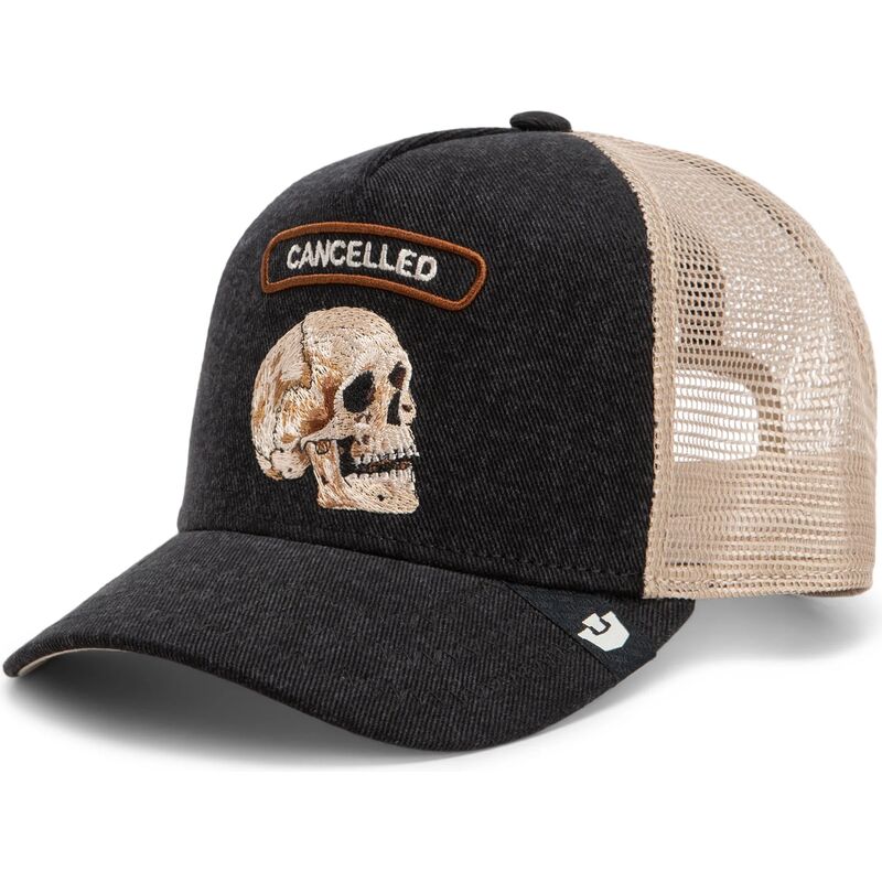 lippikset-kaareva-rekka-musta-snapback-cancelled-rocker-denim-after-dark-the-farm-goorin-bros