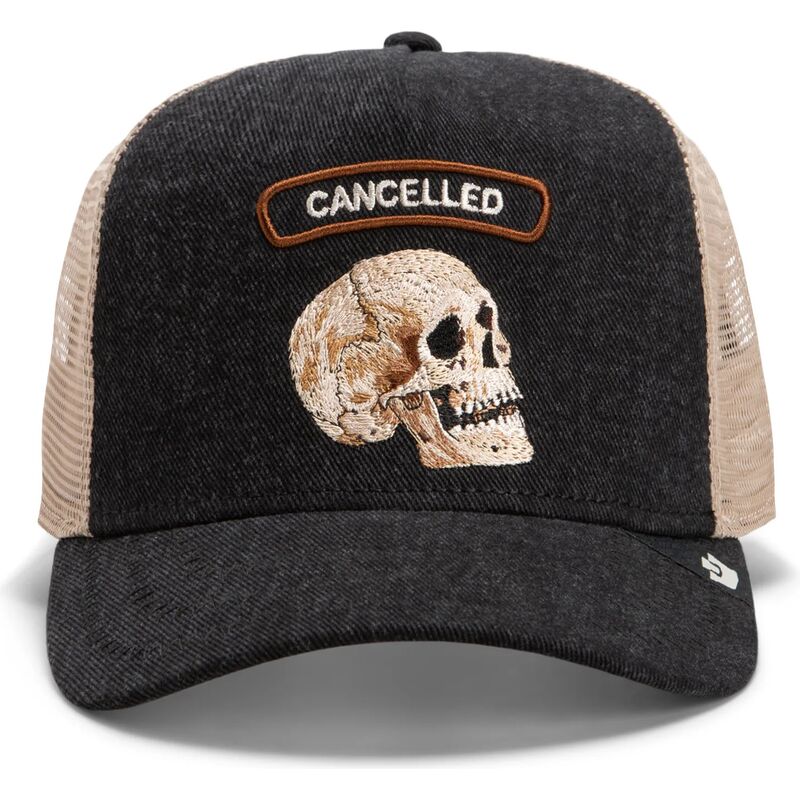 lippikset-kaareva-rekka-musta-snapback-cancelled-rocker-denim-after-dark-the-farm-goorin-bros