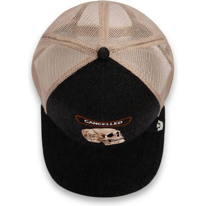 lippikset-kaareva-rekka-musta-snapback-cancelled-rocker-denim-after-dark-the-farm-goorin-bros