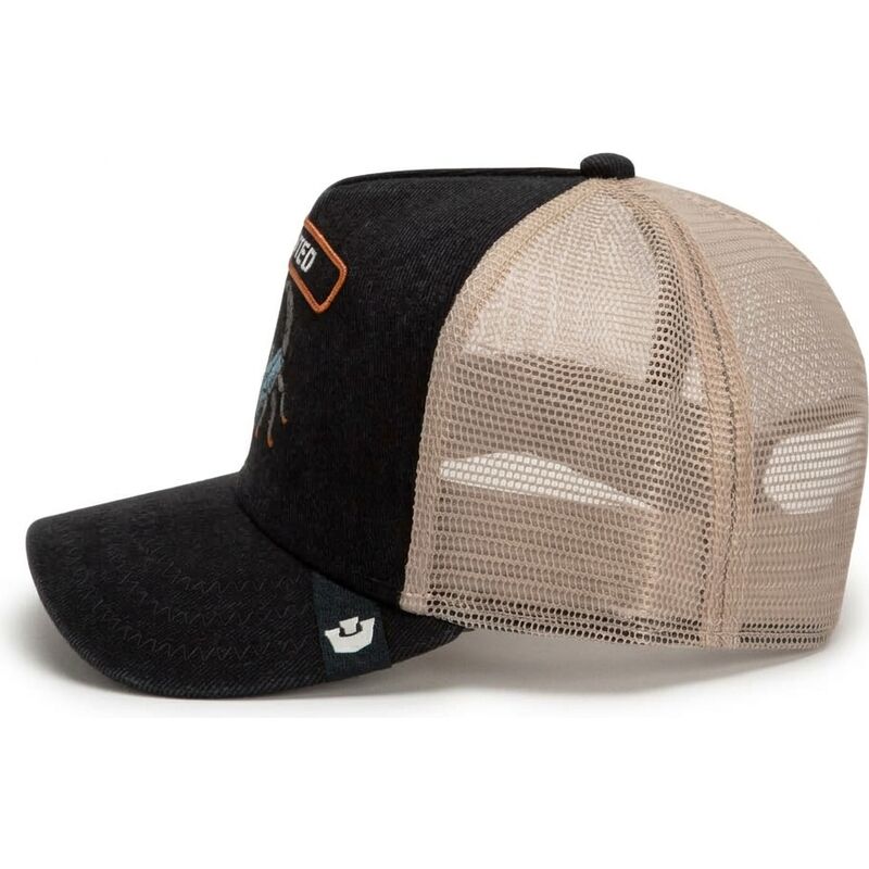 lippikset-kaareva-rekka-musta-snapback-wanted-rocker-denim-after-dark-the-farm-goorin-bros