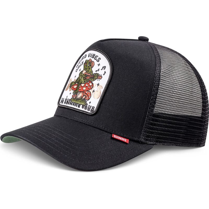 lippikset-kaareva-rekka-musta-snapback-hft-do-nothing-club-weird-vibes-frog-djinns