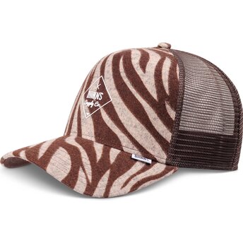 Lippikset kaareva rekka ruskea snapback HFT Rubbertigerstripes Djinns