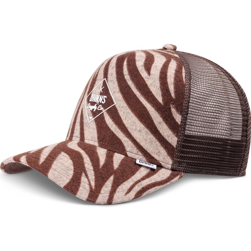 lippikset-kaareva-rekka-ruskea-snapback-hft-rubbertigerstripes-djinns