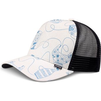 Lippikset kaareva rekka valkoinen snapback HFT Bottles Djinns