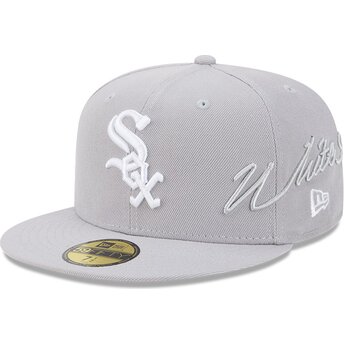 Lippikset litteä harmaa istuva 59FIFTY Side Script Chicago White Sox MLB New Era