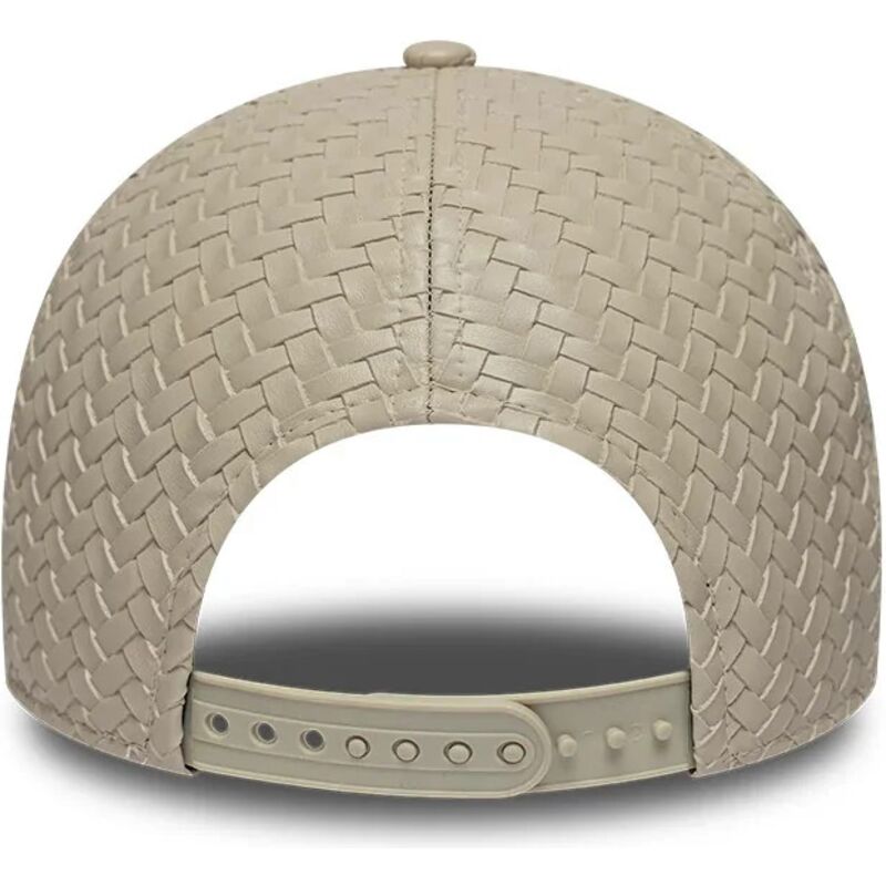 lippikset-kaareva-beige-saadettava-nauha-9forty-pu-weave-new-york-yankees-mlb-new-era