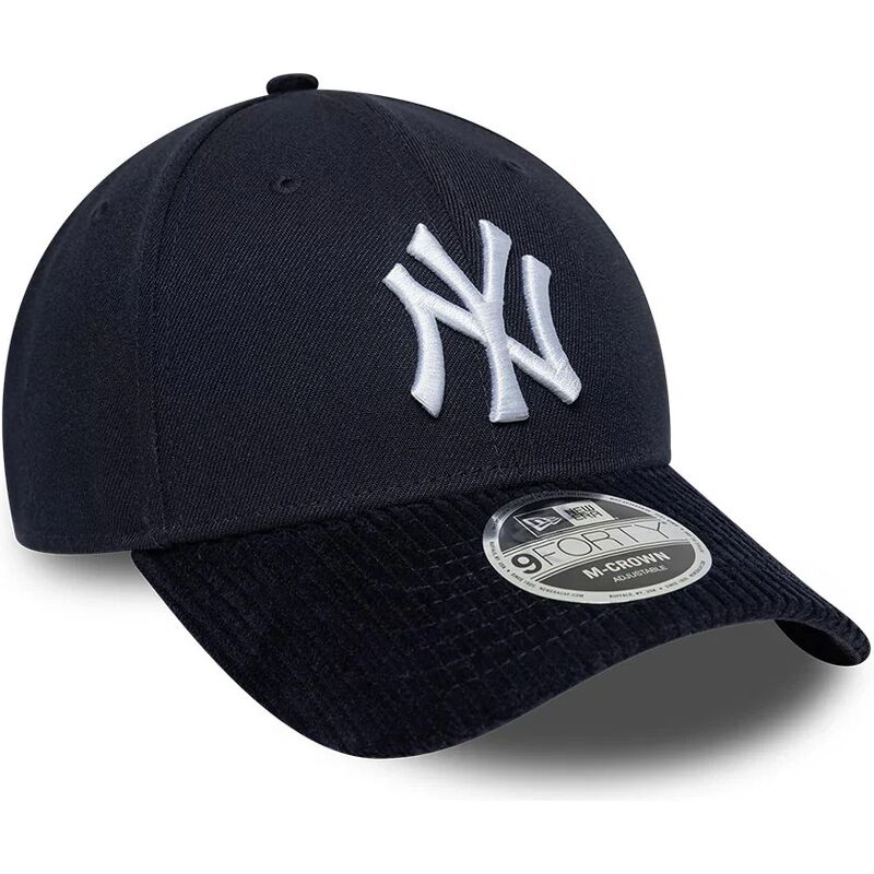 lippikset-kaareva-laivastonsininen-snapback-9forty-m-crown-cord-visor-new-york-yankees-mlb-new-era