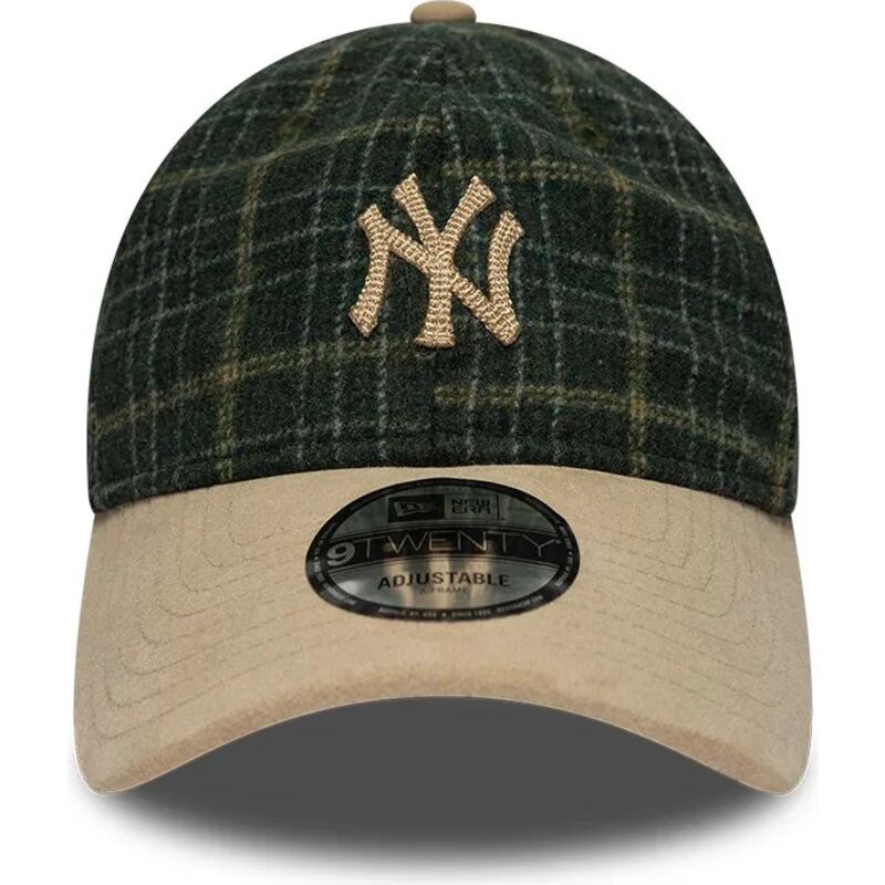 lippikset-kaareva-vihrea-saadettava-nauha-9twenty-mix-check-new-york-yankees-mlb-new-era