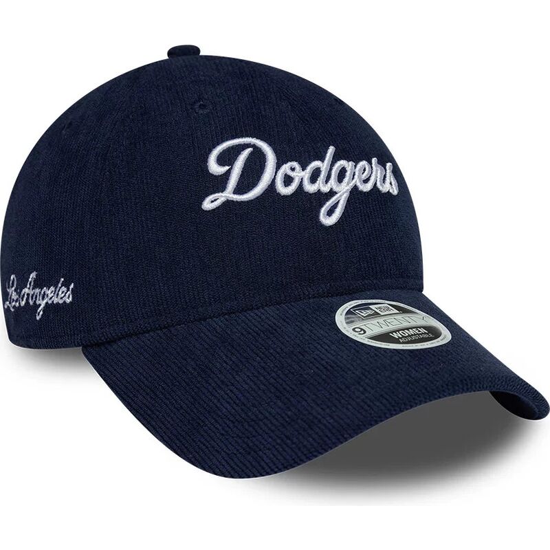 lippikset-kaareva-laivastonsininen-saadettava-nauha-9twenty-cord-script-los-angeles-dodgers-mlb-new-era
