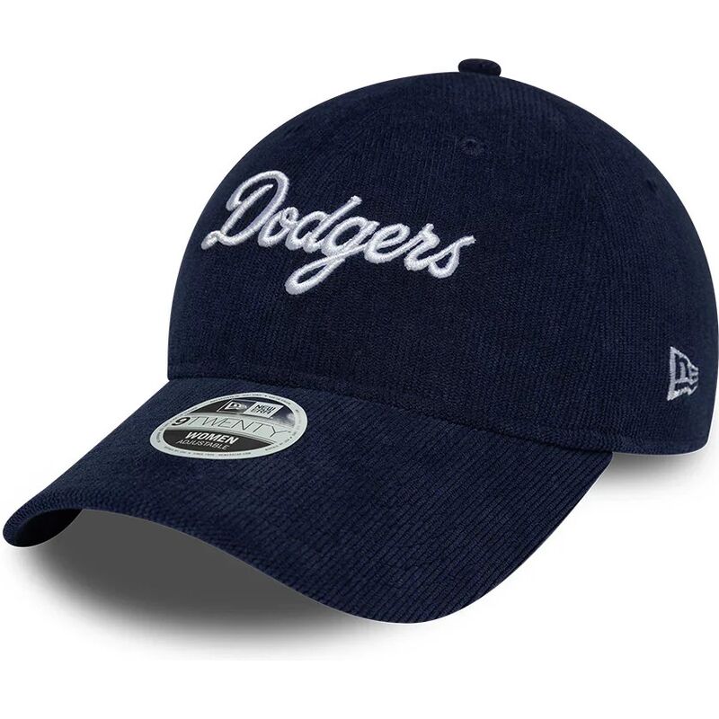 lippikset-kaareva-laivastonsininen-saadettava-nauha-9twenty-cord-script-los-angeles-dodgers-mlb-new-era