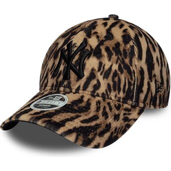 Lippikset kaareva leopardi säädettävä nauha 9FORTY Ocelot Print New York Yankees MLB New Era