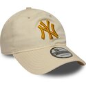 lippikset-kaareva-beige-saadettava-nauha-dorado-9twenty-league-essential-new-york-yankees-mlb-new-era