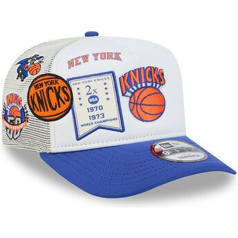 Lippikset kaareva rekka valkoinen snapback Hardwood Classics 9FIFTY A Frame Precurved New York Knicks NBA New Era