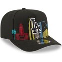 lippikset-kaareva-musta-snapback-9fifty-a-frame-precurved-skyline-los-angeles-dodgers-mlb-new-era