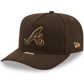 Lippikset kaareva ruskea snapback 9FIFTY A Frame Precurved Visor Pin Atlanta Braves MLB New Era