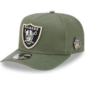 Lippikset kaareva vihreä snapback 9FIFTY A Frame Precurved Side Pin Las Vegas Raiders NFL New Era