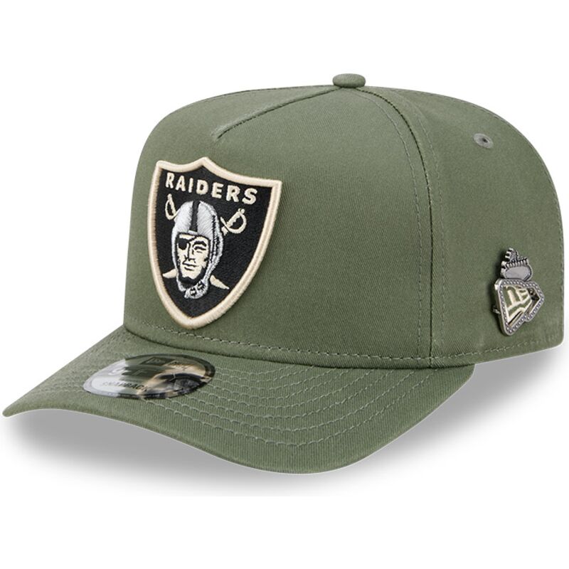 lippikset-kaareva-vihrea-snapback-9fifty-a-frame-precurved-side-pin-las-vegas-raiders-nfl-new-era