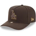 lippikset-kaareva-ruskea-snapback-9fifty-a-frame-precurved-visor-pin-los-angeles-dodgers-mlb-new-era