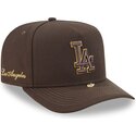 lippikset-kaareva-ruskea-snapback-9fifty-a-frame-precurved-visor-pin-los-angeles-dodgers-mlb-new-era