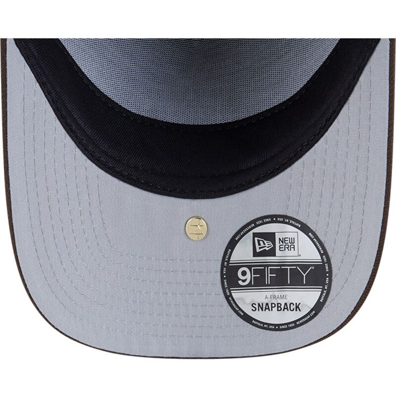 lippikset-kaareva-ruskea-snapback-9fifty-a-frame-precurved-visor-pin-los-angeles-dodgers-mlb-new-era