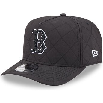 Lippikset kaareva musta snapback 9FIFTY A Frame Precurved Checkered Boston Red Sox MLB New Era
