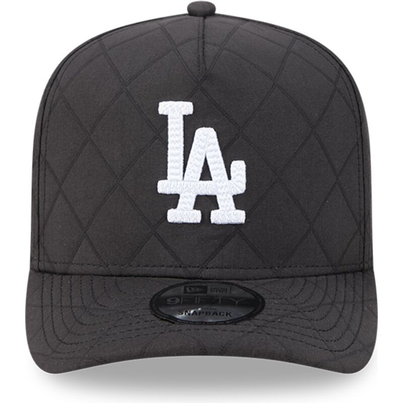 lippikset-kaareva-musta-snapback-9fifty-a-frame-precurved-checkered-los-angeles-dodgers-mlb-new-era