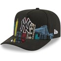 lippikset-kaareva-musta-snapback-9fifty-a-frame-precurved-skyline-new-york-yankees-mlb-new-era