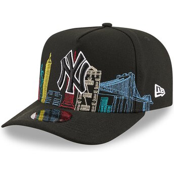 Lippikset kaareva musta snapback 9FIFTY A Frame Precurved Skyline New York Yankees MLB New Era