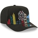 lippikset-kaareva-musta-snapback-9fifty-a-frame-precurved-skyline-new-york-yankees-mlb-new-era