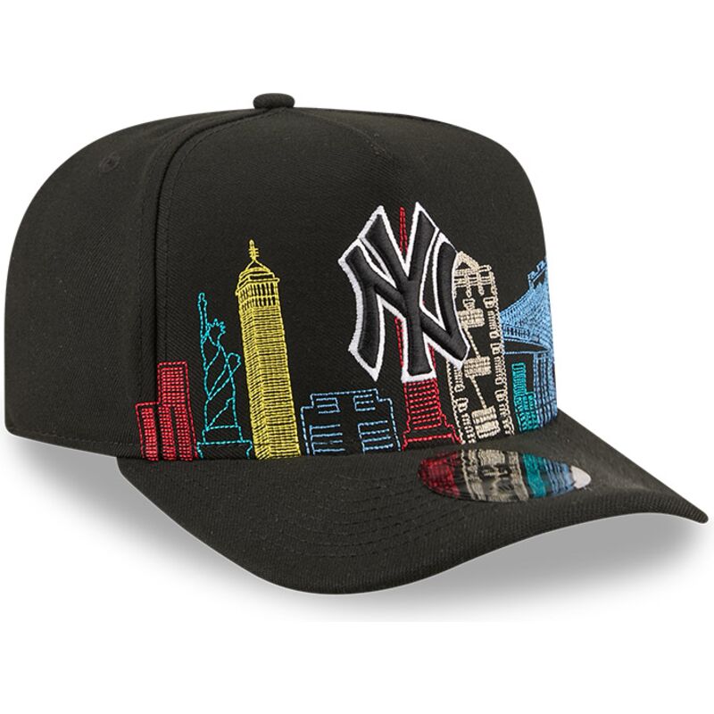 lippikset-kaareva-musta-snapback-9fifty-a-frame-precurved-skyline-new-york-yankees-mlb-new-era
