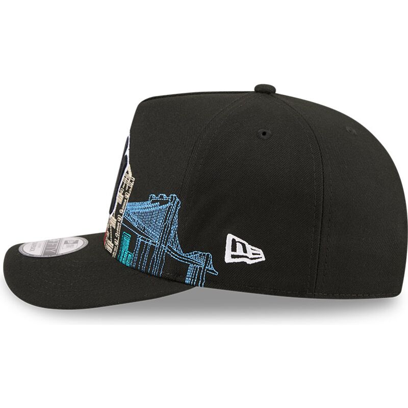 lippikset-kaareva-musta-snapback-9fifty-a-frame-precurved-skyline-new-york-yankees-mlb-new-era