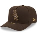 lippikset-kaareva-ruskea-snapback-9fifty-a-frame-precurved-visor-pin-chicago-white-sox-mlb-new-era
