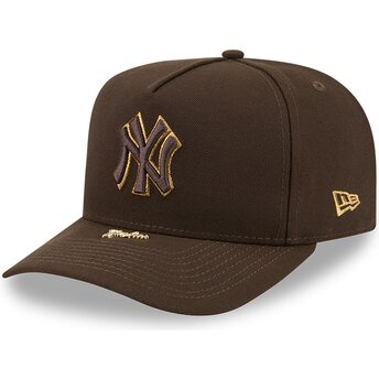 Lippikset kaareva ruskea snapback 9FIFTY A Frame Precurved Visor Pin New York Yankees MLB New Era