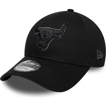 Lippikset kaareva musta säädettävä nauha 9FORTY Team Outline Chicago Bulls NBA New Era