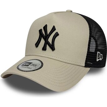 Lippikset kaareva rekka beige snapback A Frame League Essential New York Yankees MLB New Era