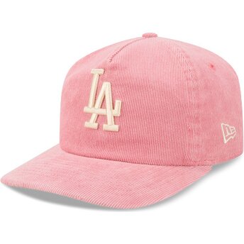 Lippikset kaareva vaaleanpunainen säädettävä nauha 19TWENTY Precurved Corduroy Pastel Los Angeles Dodgers MLB New Era