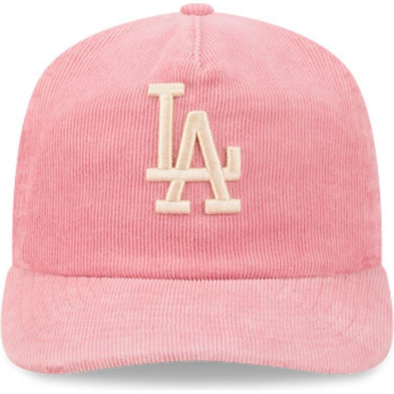 lippikset-kaareva-vaaleanpunainen-saadettava-nauha-19twenty-precurved-corduroy-pastel-los-angeles-dodgers-mlb-new-era