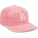 lippikset-kaareva-vaaleanpunainen-saadettava-nauha-19twenty-precurved-corduroy-pastel-los-angeles-dodgers-mlb-new-era