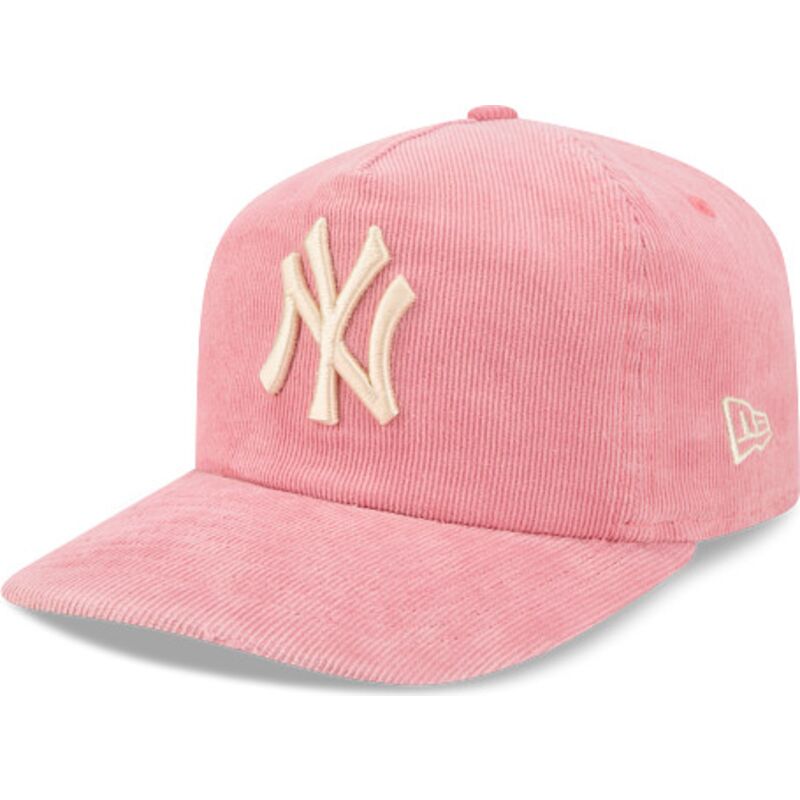 lippikset-kaareva-vaaleanpunainen-saadettava-nauha-19twenty-precurved-corduroy-pastel-new-york-yankees-mlb-new-era