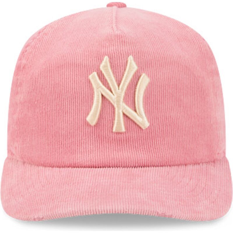 lippikset-kaareva-vaaleanpunainen-saadettava-nauha-19twenty-precurved-corduroy-pastel-new-york-yankees-mlb-new-era