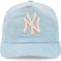 lippikset-kaareva-sininen-saadettava-nauha-19twenty-precurved-corduroy-pastel-new-york-yankees-mlb-new-era