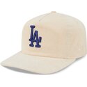 lippikset-kaareva-beige-saadettava-nauha-19twenty-precurved-corduroy-pastel-los-angeles-dodgers-mlb-new-era