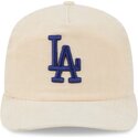 lippikset-kaareva-beige-saadettava-nauha-19twenty-precurved-corduroy-pastel-los-angeles-dodgers-mlb-new-era