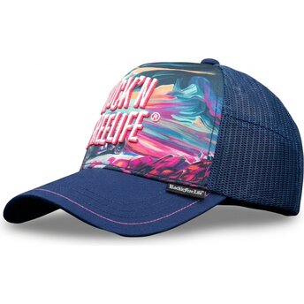Lippikset kaareva rekka sininen snapback N°243 Ride Or Die Rock’nFreeLife