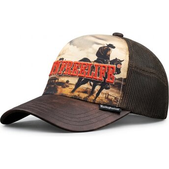 Lippikset kaareva rekka ruskea snapback N°236 Rodeo Rock’nFreeLife
