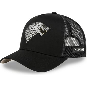 Lippikset kaareva rekka musta snapback GOT2 STA Stark Valtaistuinpeli Capslab
