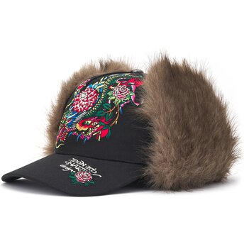 Lippikset kaareva musta istuva Crawling Trapper Ed Hardy