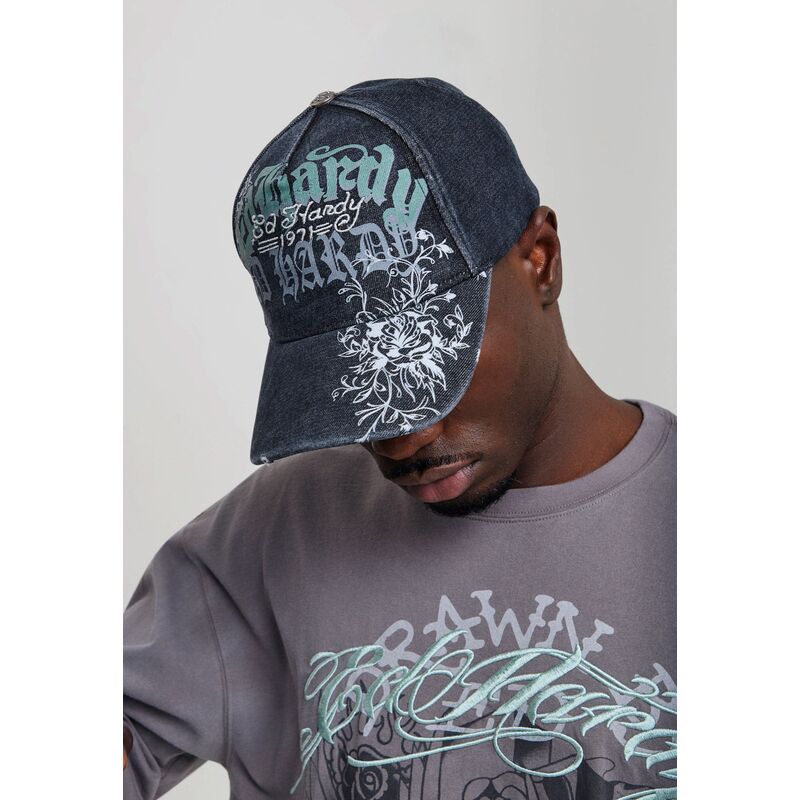 lippikset-kaareva-musta-saadettava-nauha-distressed-floral-gothic-ed-hardy