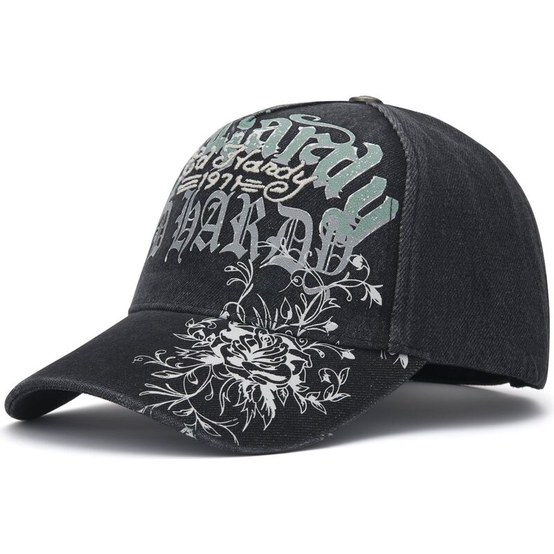 lippikset-kaareva-musta-saadettava-nauha-distressed-floral-gothic-ed-hardy